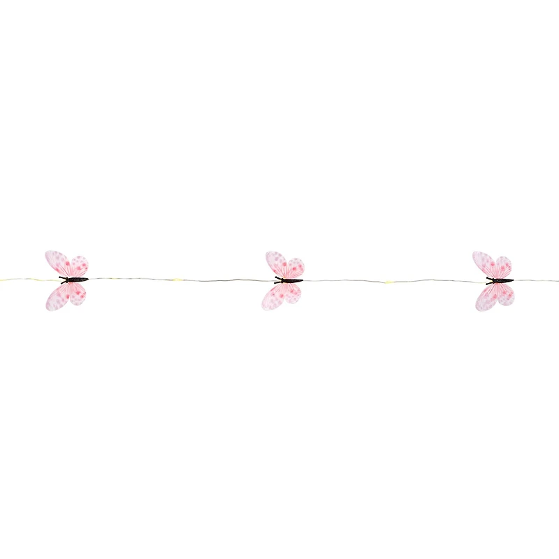 20ct. Pink Butterfly LED Garland String Lights by Ashland®