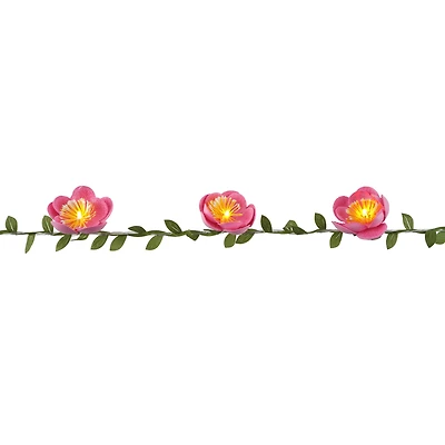10ct. Large Pink Flowers LED Garland String Lights by Ashland®