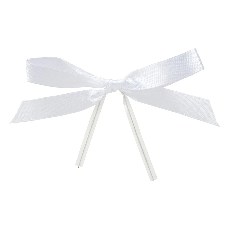 White Bow Twist Ties by Makery®, 12ct.