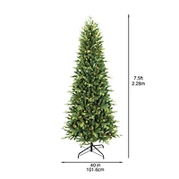 7.5ft. Pre-Lit Glenwood Slim Realistic Artificial Christmas Tree, Warm White LED Lights by Ashland®