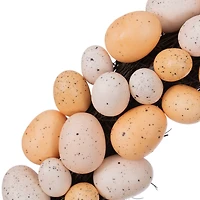 18" Orange & Ivory Artificial Easter Eggs Wreath
