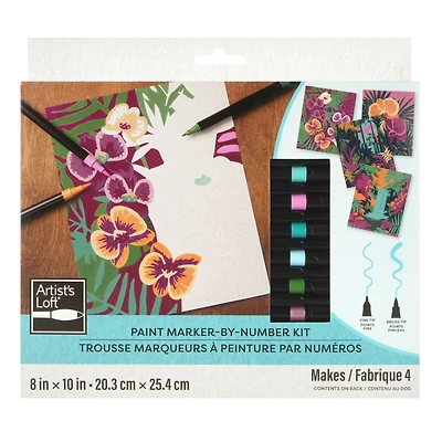 Pink Jungle Floral Paint Marker-by-Number Kit by Artist's Loft®