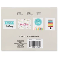 Happy Birthday Cards & Envelopes by Recollections™, 4.25" x 5.5"