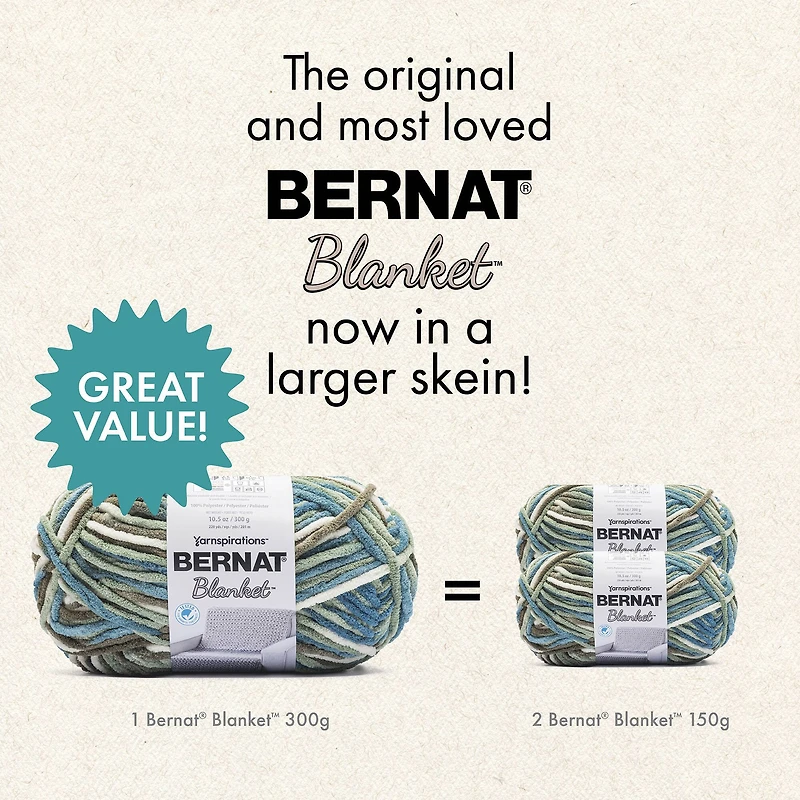 2 Pack Bernat® Blanket™ BB™ Yarn