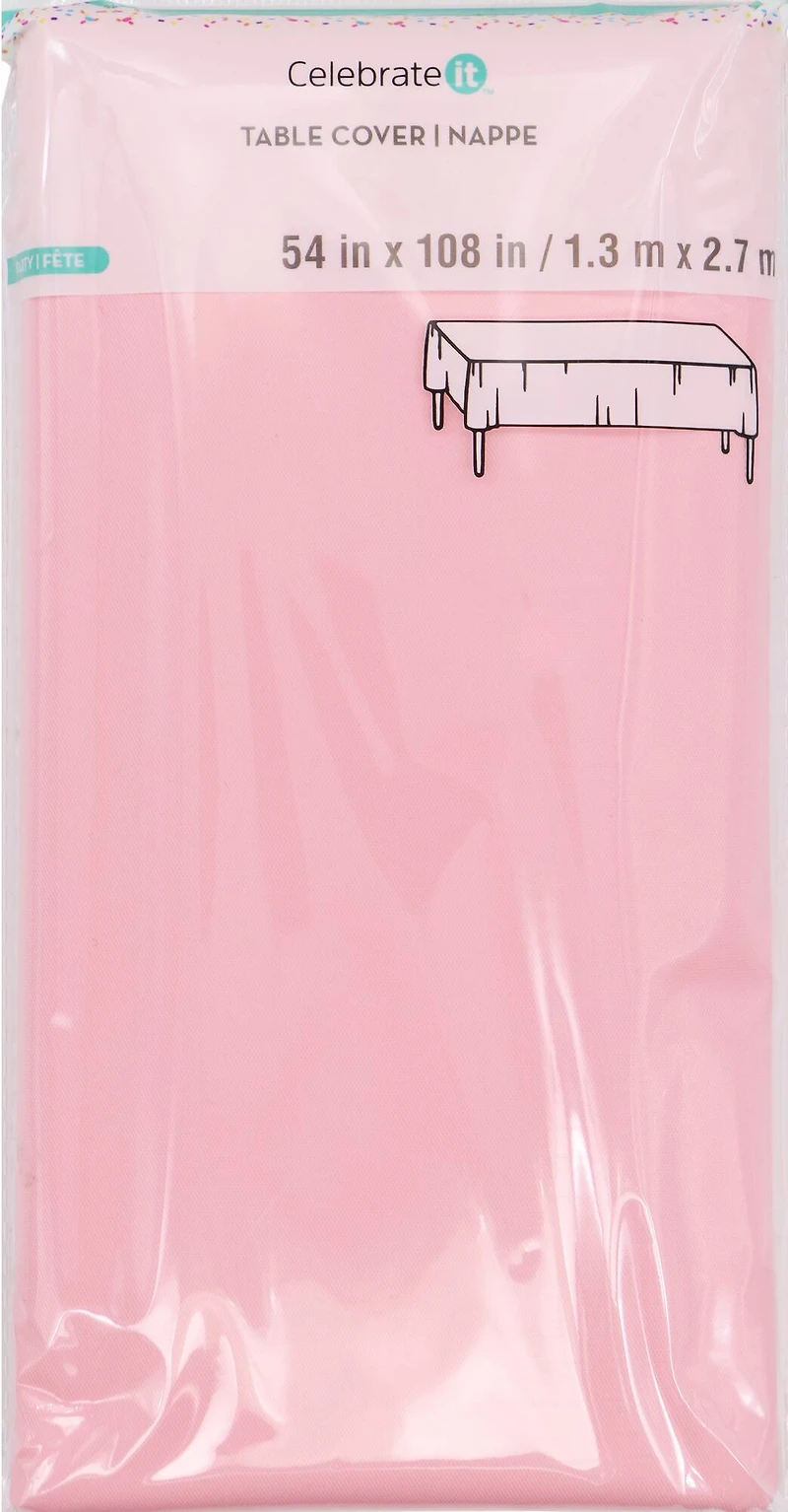 54" x 108" Solid Plastic Table Cover by Celebrate It