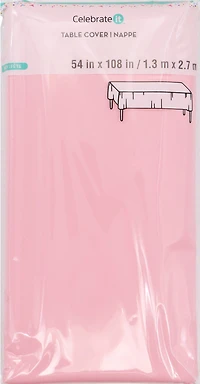 54" x 108" Solid Plastic Table Cover by Celebrate It