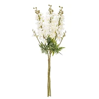 33" White Delphinium Style Larkspur Artificial Sprays, 3ct.