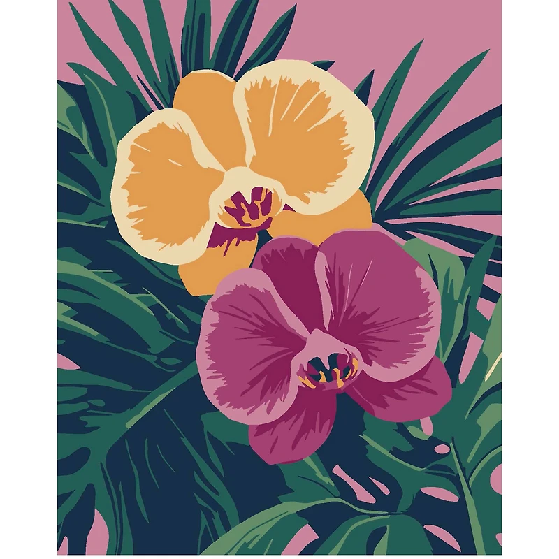 Pink Jungle Floral Paint Marker-by-Number Kit by Artist's Loft®