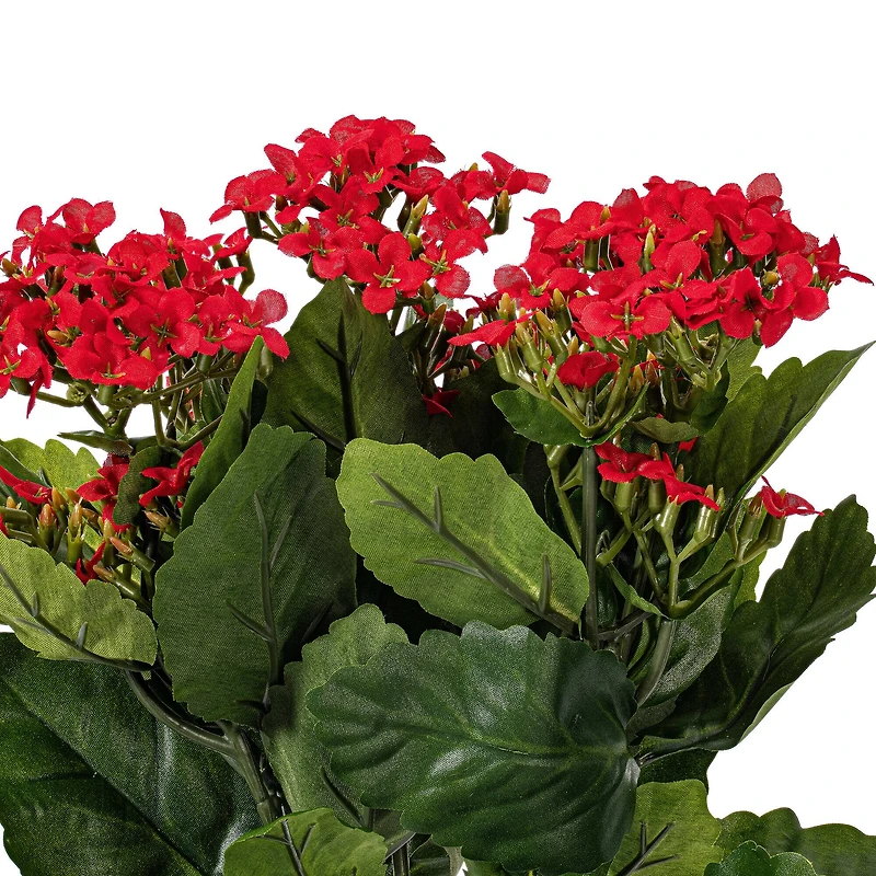  17.25" Red Artificial Kalanchoe Bush