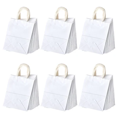 6 Packs: 13 ct. (78 total) Medium White Paper Gift Bags by Celebrate It™