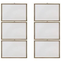 6 Pack: 17" x 25" White Plaque with Natural Wood Frame by Make Market®
