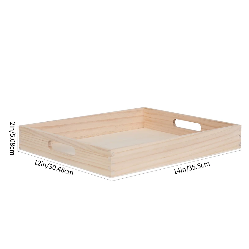 6 Pack: 12" x 14" Wood Serving Tray by Make Market®