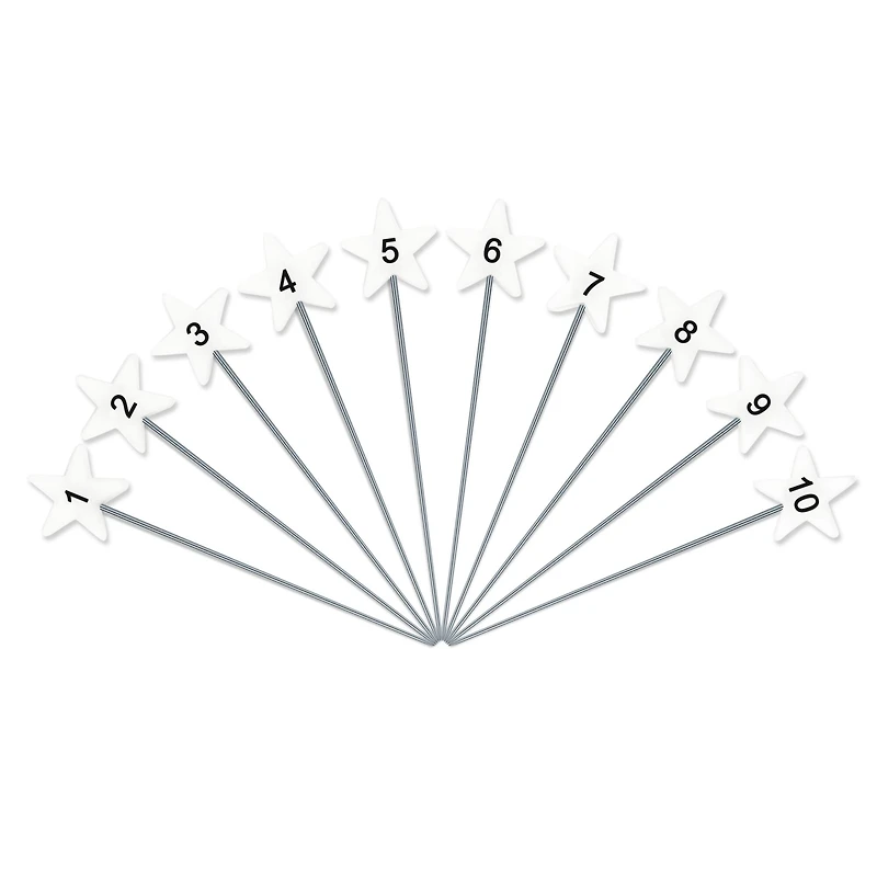 Dritz® White Star Flat Head Pins With Numbers & Directional Arrows, 115ct.
