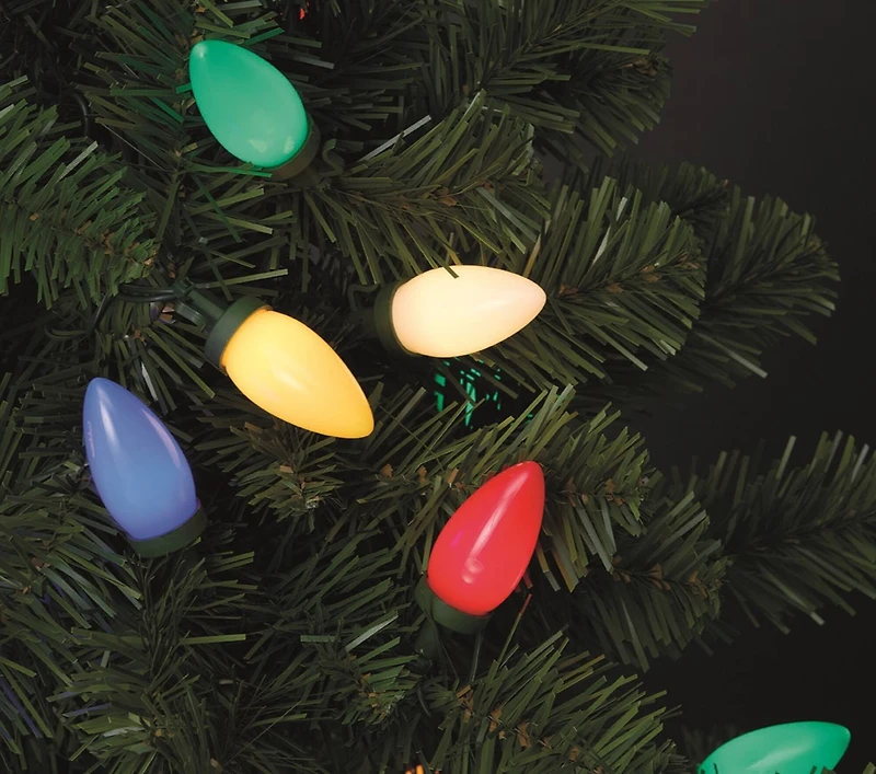 4ft. Pre-Lit Lakewood Spruce Artifical Christmas Tree, C7 Multicolor LED Lights by Ashland®