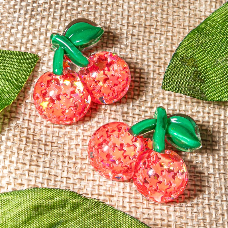 Dress It Up Large Cherries Fruit Embellishments