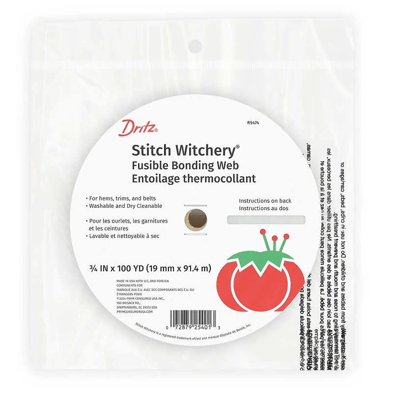 Dritz® Stitch Witchery® White Fusible Bonding Web, 0.75'' x 100yd.