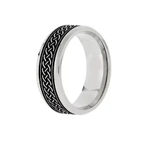 Mens 7.5MM Stainless Steel Wedding Band