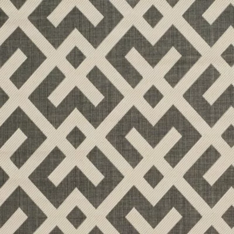 Safavieh Courtyard Collection Darrin Geometric Indoor/Outdoor Square Area Rug