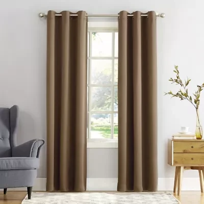 Sun Zero Evan Grommet Top Energy Saving Blackout Single Curtain Panel