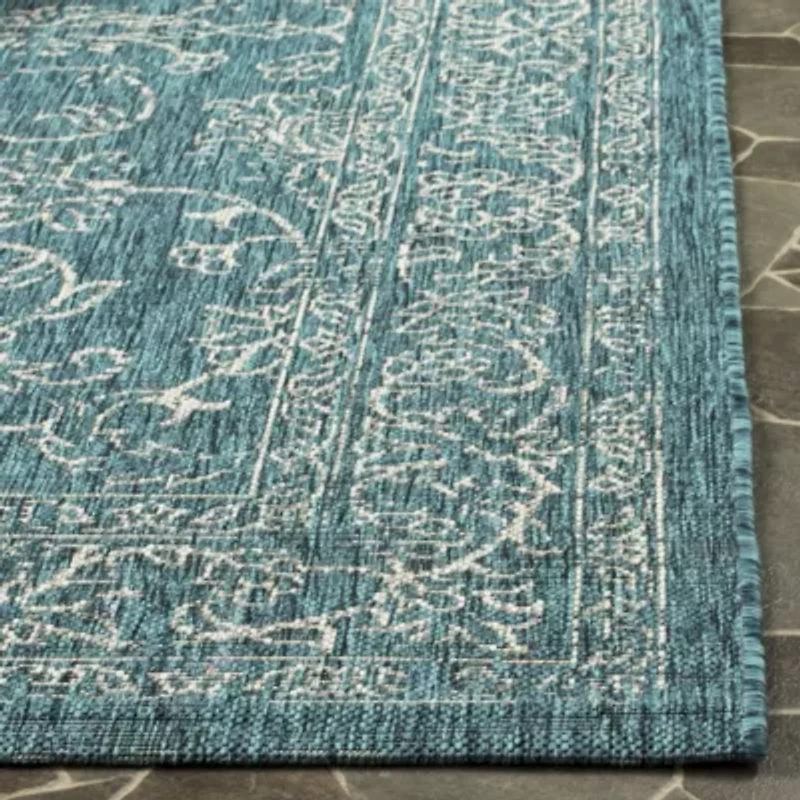 Safavieh Courtyard Collection Clarissa Oriental Indoor/Outdoor Runner Rug