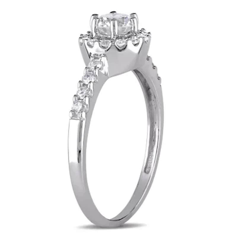 Womens 1 CT. T.W. Natural White Diamond 14K Gold Round Engagement Ring