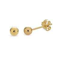 Womens Cubic Zirconia 18K Gold Over Silver Sterling Silver Ball 3 Pair Earring Set