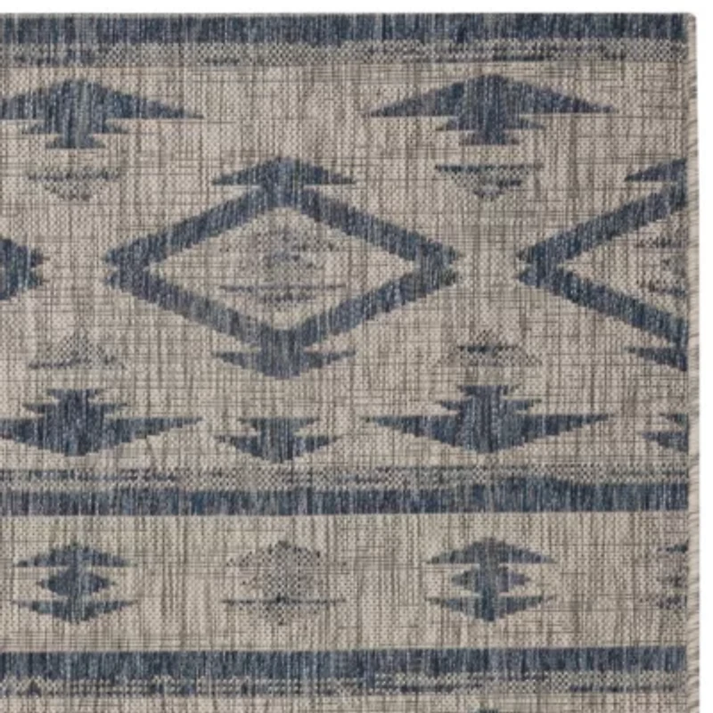 Safavieh Courtyard Collection Easton Geometric Indoor/Outdoor Square Area Rug