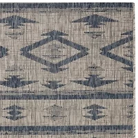 Safavieh Courtyard Collection Easton Geometric Indoor/Outdoor Square Area Rug