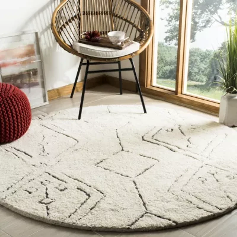 Safavieh Casablanca Collection Claud Geometric Round Area Rug