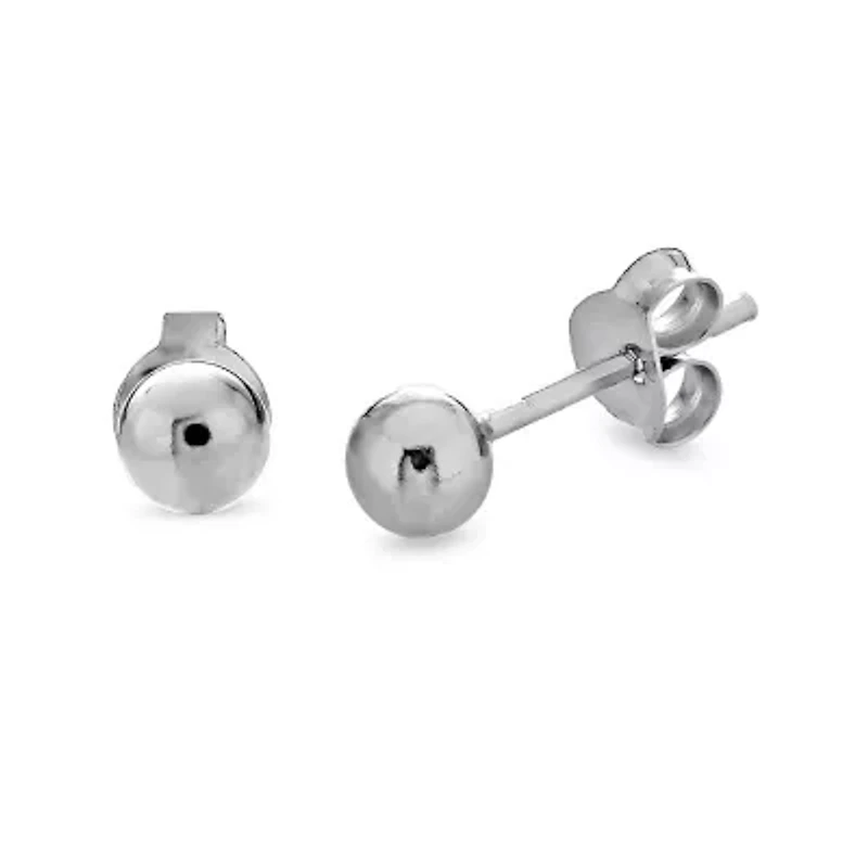 Womens Cubic Zirconia Sterling Silver Ball 3 Pair Earring Set
