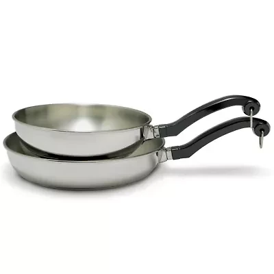 Farberware Classic Series 8" & 10" Twin-Pack Stainless Steel Skillets