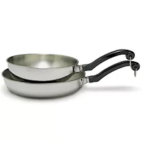Farberware Classic Series 8" & 10" Twin-Pack Stainless Steel Skillets