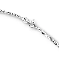 14K White Gold 18" Singapore Chain