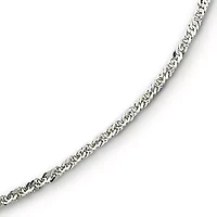 14K White Gold 18" Singapore Chain