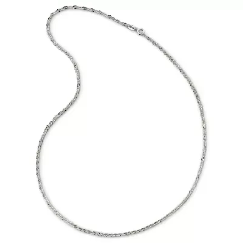 14K White Gold 18" Singapore Chain