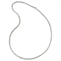14K White Gold 18" Singapore Chain