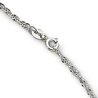 14K White Gold 18" Singapore Chain