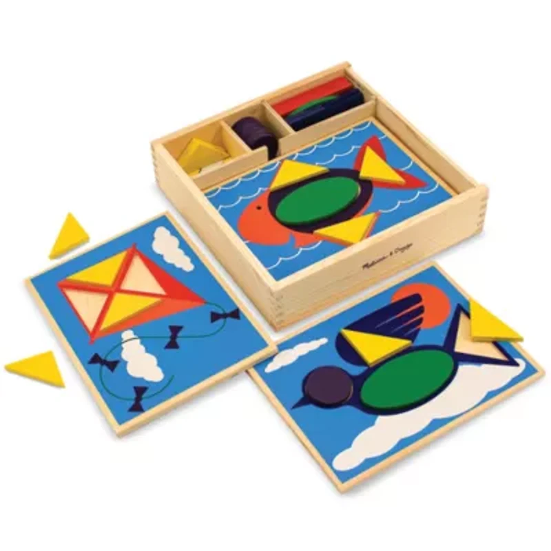 Melissa & Doug Beginner Pattern Blocks Building Blocks