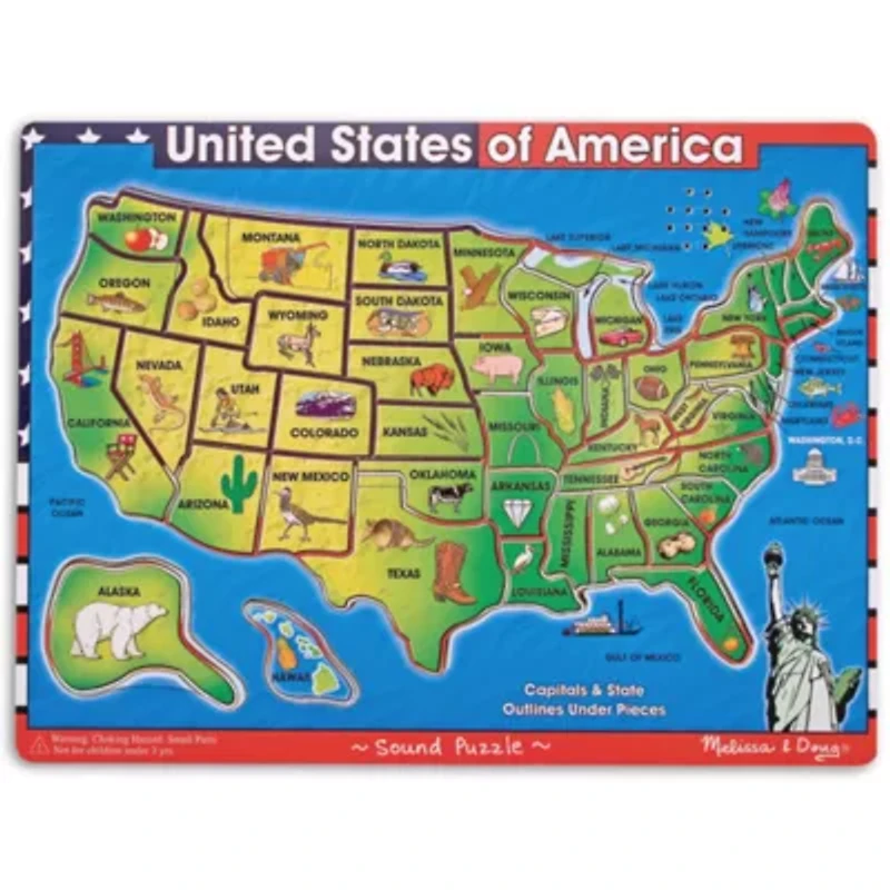 Melissa & Doug Usa Map Sound Puzzle