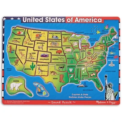Melissa & Doug Usa Map Sound Puzzle
