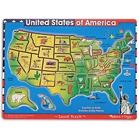 Melissa & Doug Usa Map Sound Puzzle