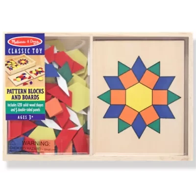 Melissa & Doug Pattern Blocks And Boards Building Blocks