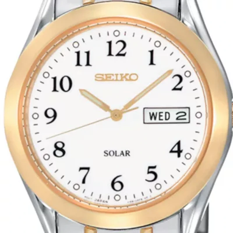 Seiko Mens Two Tone Stainless Steel Expansion Watch Sne062
