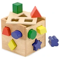 Melissa & Doug Shape Sorting Cube Building Blocks