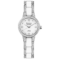 Armitron® Womens White Ceramic Crystal Watch