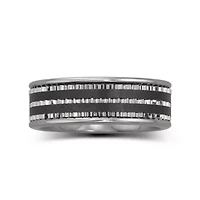 Men's 7.5mm Stainless Steel & Ceramic Band