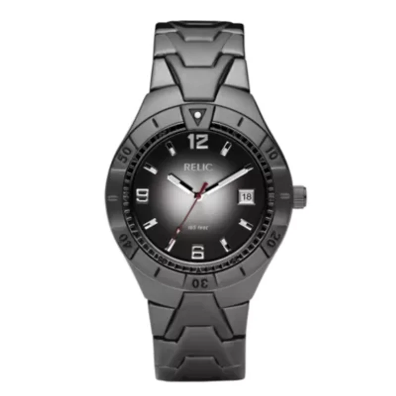 Relic® Mens Gunmetal Stainless Steel Watch ZR11811