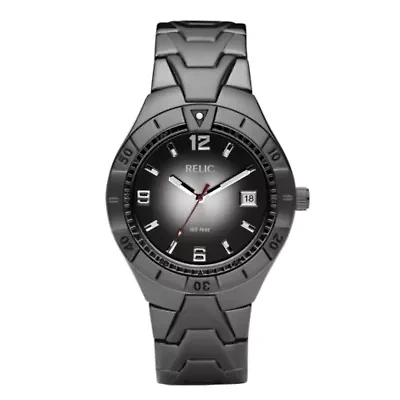 Relic® Mens Gunmetal Stainless Steel Watch ZR11811
