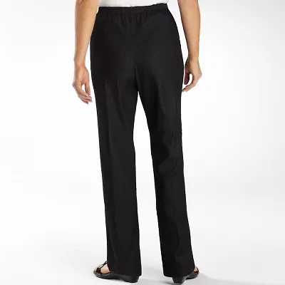 Alfred Dunner Classics Womens Straight Mid Rise Pull-On Pant