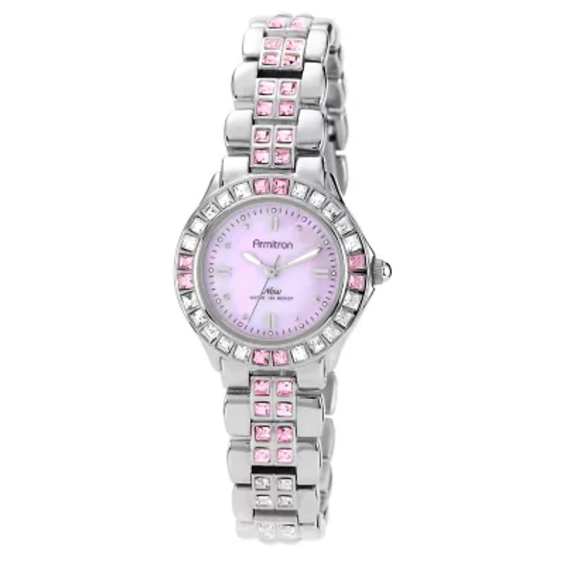 Armitron® Womens Silver-Tone Watch w/ Crystals